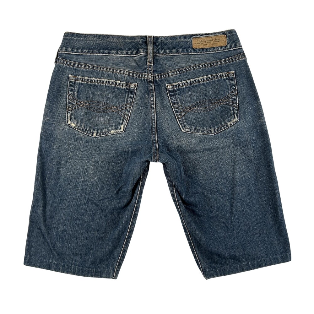 Vintage Abercrombie & Fitch Bermuda Shorts Womens 2 Denim Cotton Y2K Low Rise